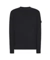 Peuterey Textured Black Tricot Sweater With Crewneck In Black