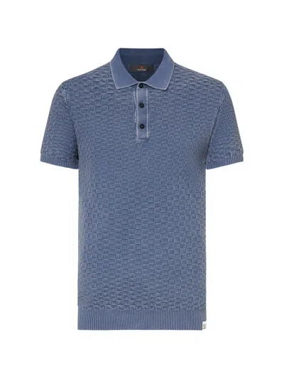Peuterey Textured Polo Shirt In Animal Print