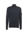 Peuterey Timeless Turtleneck Sweater With Logo Detail In Blue
