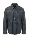 Peuterey Todd Leather Jacket Point Collar Chest Pocket In Multi