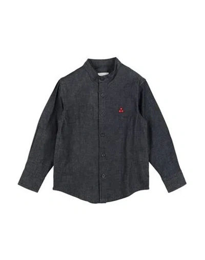 Peuterey Babies'  Toddler Boy Denim Shirt Blue Size 6 Cotton, Elastane