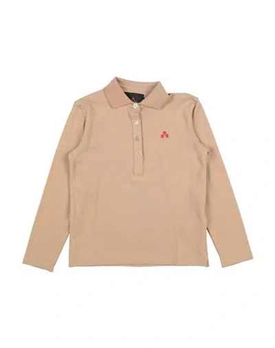 Peuterey Babies'  Toddler Boy Polo Shirt Camel Size 6 Cotton, Modal, Elastane In Brown