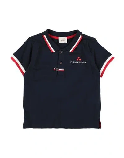 Peuterey Babies'  Toddler Boy Polo Shirt Midnight Blue Size 6 Cotton
