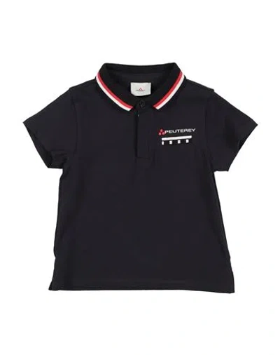 Peuterey Babies'  Toddler Boy Polo Shirt Midnight Blue Size 6 Cotton