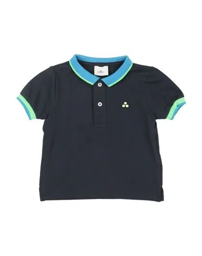 Peuterey Babies'  Toddler Boy Polo Shirt Midnight Blue Size 6 Cotton, Elastane