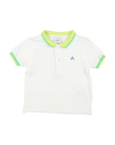 Peuterey Babies'  Toddler Boy Polo Shirt White Size 6 Cotton, Elastane