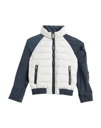 Peuterey Babies'  Toddler Boy Puffer Light Grey Size 6 Cotton In Blue