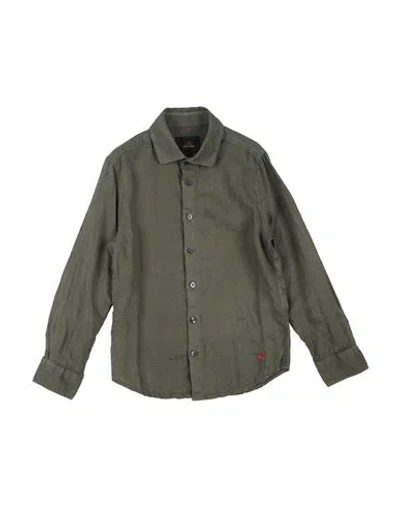 Peuterey Babies'  Toddler Boy Shirt Military Green Size 6 Linen