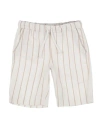 Peuterey Babies'  Toddler Boy Shorts & Bermuda Shorts White Size 6 Cotton, Linen
