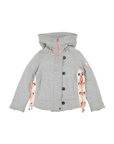 Peuterey Babies'  Toddler Girl Puffer Light Grey Size 6 Cotton, Polyamide, Elastane In Gray
