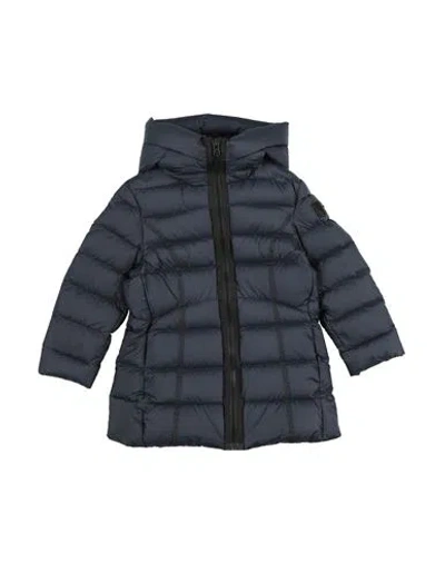 Peuterey Babies'  Toddler Girl Puffer Midnight Blue Size 5 Polyester In Black