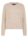 Peuterey Tracy Ws Cable-knit Sweater In Neutral