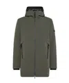 Peuterey Trench Coat In Stretch Nylon In Gray