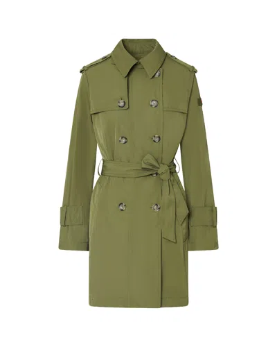 Peuterey Knude Tjt Trench Coat In Ephemera In Green