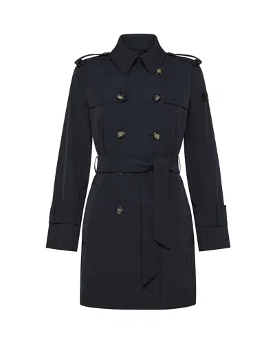 PEUTEREY TRENCH MONOPETTO CON CINTURA BLU