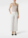 PEUTEREY PEUTEREY LINEN TROUSERS WITH PRESSED CREASE AND WIDE LEG