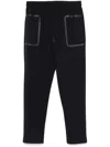 Peuterey Blue Trousers With Elastic Waistband And Drawstring In Blue