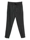 Peuterey Tailored Grey Trousers With Adjustable Buckle In Gray