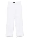 Peuterey Relaxed Fit White Trousers With Design In White