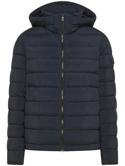 Peuterey Ultra-light Nylon Down Jacket In Blue