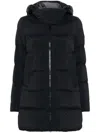 Peuterey Padded Shell Coat With Front Zip In Black