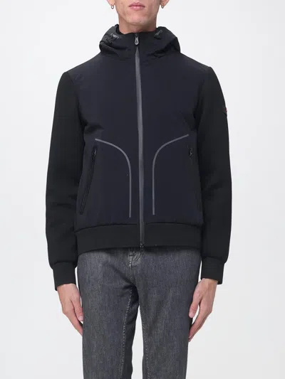 Peuterey Viscose Blend Hooded Sweatshirt With Two-way Zip Closure In Black