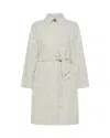 Peuterey Cordouan Ecru Damask Jacquard Trench Coat In Toni Neutri