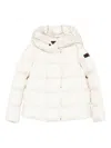 Peuterey White Coat With Tailored Fit In Neutral