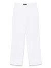 Peuterey Relaxed Fit White Trousers With Design