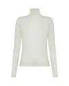 Peuterey White Pure Virgin Wool Turtleneck Sweater In Brown