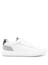 Peuterey White Sneakers With Contrasting Branded Heel Counter In White