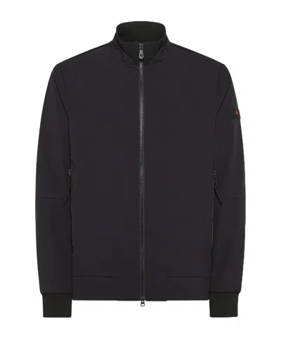 Peuterey Windproof Jacket With Elastic Details In Graphite Blue