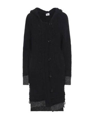 Peuterey Woman Cardigan Midnight Blue Size 6 Alpaca Wool, Polyamide, Viscose, Wool In Black