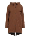Peuterey Woman Coat Brown Size 6 Polyamide, Polyester, Elastane