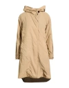Peuterey Woman Coat Sand Size 8 Polyamide In Brown
