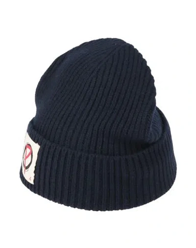 Peuterey Woman Hat Midnight Blue Size M Wool, Cashmere