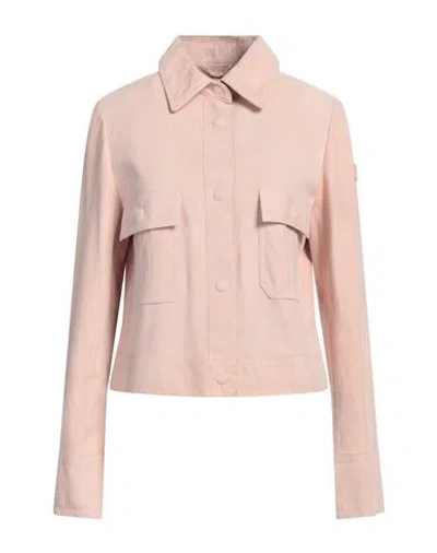 Peuterey Woman Jacket Antique Rose Size 4 Goat Skin In Pink