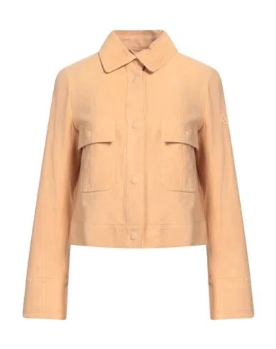 Peuterey Woman Jacket Apricot Size 10 Goat Skin