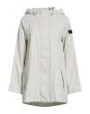 Peuterey Woman Jacket Beige Size 6 Linen In White