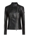 Peuterey Woman Jacket Black Size 12 Leather