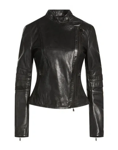 Peuterey Woman Jacket Black Size 12 Sheepskin