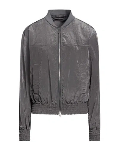 Peuterey Woman Jacket Charcoal Size 12 Polyamide In Gray