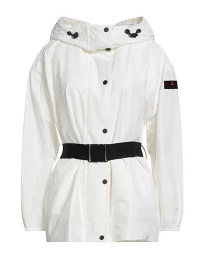 Peuterey Woman Jacket Ivory Size 6 Cotton, Polyamide In White