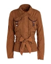 Peuterey Woman Jacket Khaki Size 4 Polyamide In Brown