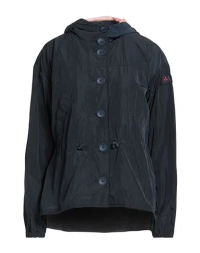 Peuterey Woman Jacket Midnight Blue Size 8 Polyester In Green