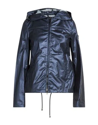 Peuterey Woman Jacket Navy Size 6 Cotton In Blue
