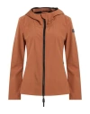 Peuterey Woman Jacket Tan Size 10 Polyester, Elastane In Brown