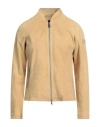Peuterey Woman Jacket Yellow Size 4 Leather