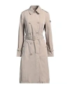 Peuterey Woman Overcoat & Trench Coat Beige Size 4 Polyester, Polyamide