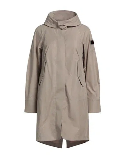 Peuterey Woman Overcoat & Trench Coat Beige Size 8 Cotton, Polyester In Brown